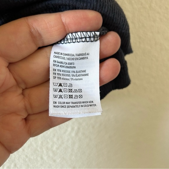 Soft and Sexy Rib Shirt Medium Tie Dye Blue Pullover Boho Casual Lounge - Picture 6 of 8